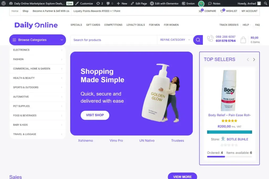 Daily Online Marketplace Responsive Website Design By Pro Web Design