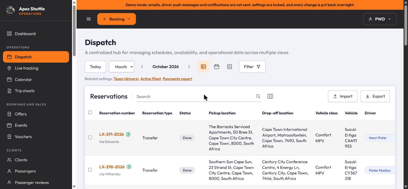 Demo Dispatch